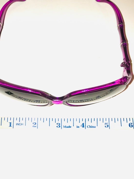 Purple Retro Cyber Sunglasses Silver Notch Detail Black Lens Oval Circle Y2K main image 8